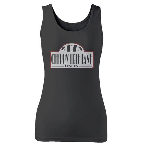 High quality print of this slim fit mary poppins inspire london street sign women tank top will turn heads. And bystanders won't be disappointed - the racerback cut looks good one any woman's shoulders.