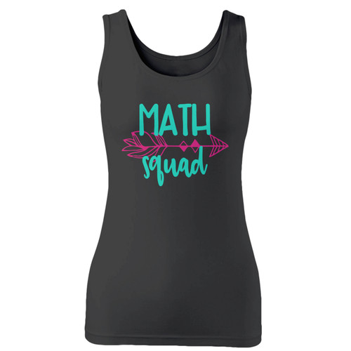 High quality print of this slim fit math squad women tank top will turn heads. And bystanders won't be disappointed - the racerback cut looks good one any woman's shoulders.