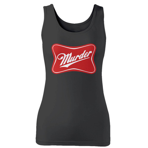 High quality print of this slim fit murder women tank top will turn heads. And bystanders won't be disappointed - the racerback cut looks good one any woman's shoulders.