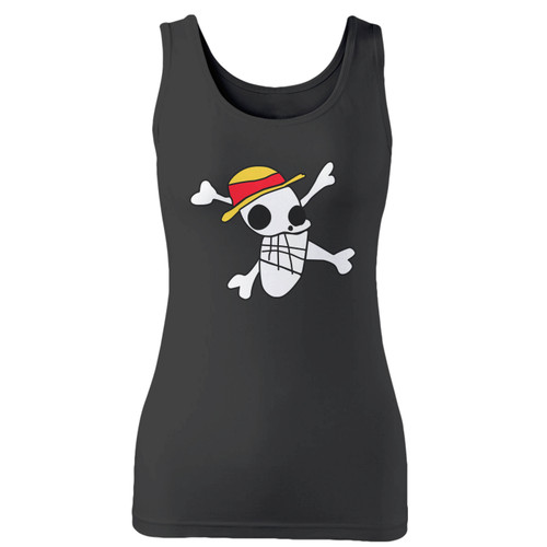 High quality print of this slim fit one piece anime logo 2 women tank top will turn heads. And bystanders won't be disappointed - the racerback cut looks good one any woman's shoulders.