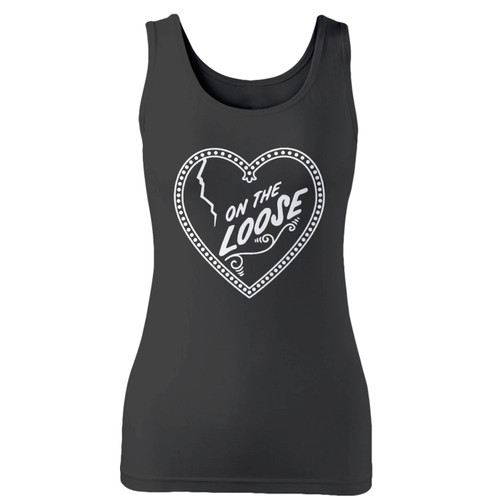 High quality print of this slim fit on the loose heart women tank top will turn heads. And bystanders won't be disappointed - the racerback cut looks good one any woman's shoulders.