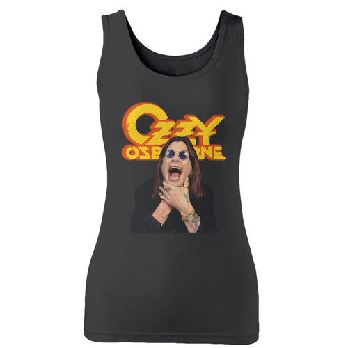 High quality print of this slim fit ozzy osbourne women tank top will turn heads. And bystanders won't be disappointed - the racerback cut looks good one any woman's shoulders.