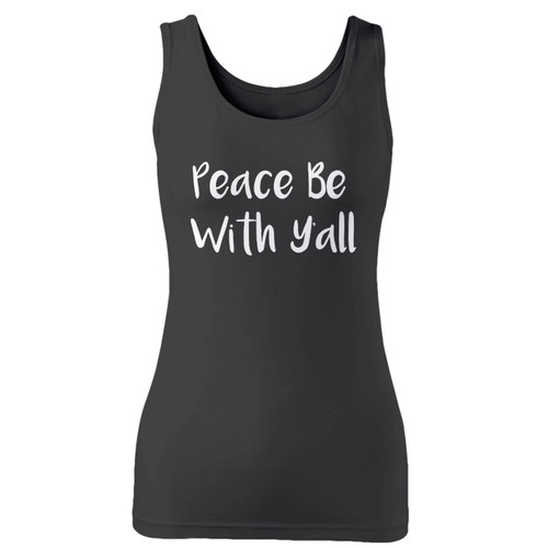 High quality print of this slim fit peace be with yall southern episcopal women tank top will turn heads. And bystanders won't be disappointed - the racerback cut looks good one any woman's shoulders.