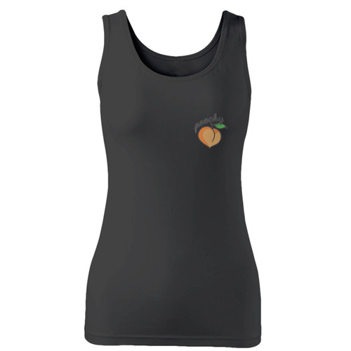 High quality print of this slim fit peachy plum women tank top will turn heads. And bystanders won't be disappointed - the racerback cut looks good one any woman's shoulders.