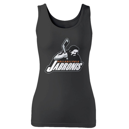 High quality print of this slim fit philadelphia jabronis women tank top will turn heads. And bystanders won't be disappointed - the racerback cut looks good one any woman's shoulders.