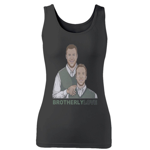 High quality print of this slim fit phillys carson wentz and nick foles inspired brotherly love women tank top will turn heads. And bystanders won't be disappointed - the racerback cut looks good one any woman's shoulders.