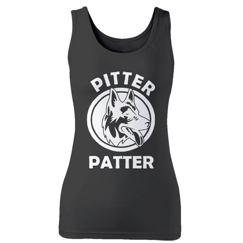 High quality print of this slim fit pitter patter women tank top will turn heads. And bystanders won't be disappointed - the racerback cut looks good one any woman's shoulders.