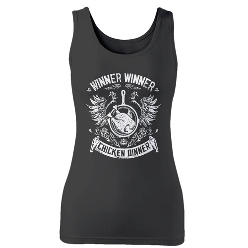 High quality print of this slim fit playerunknowns battlegrounds women tank top will turn heads. And bystanders won't be disappointed - the racerback cut looks good one any woman's shoulders.