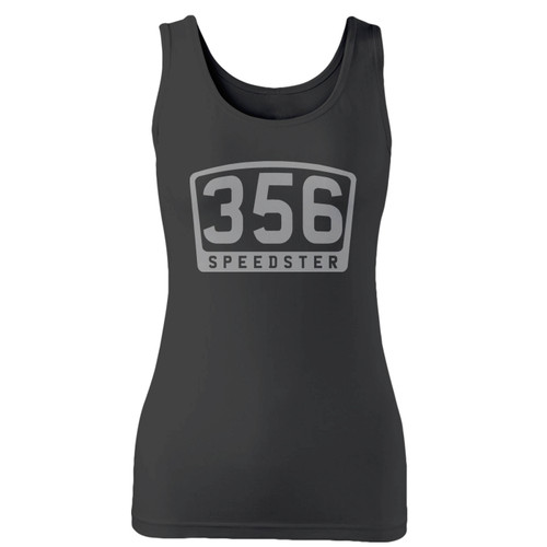 High quality print of this slim fit porsche inspired 356 speedster emblem women tank top will turn heads. And bystanders won't be disappointed - the racerback cut looks good one any woman's shoulders.
