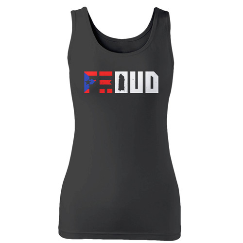 High quality print of this slim fit pr proud women tank top will turn heads. And bystanders won't be disappointed - the racerback cut looks good one any woman's shoulders.