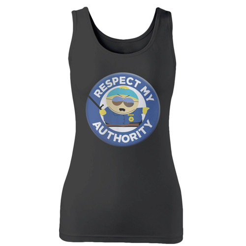 High quality print of this slim fit respect my authority women tank top will turn heads. And bystanders won't be disappointed - the racerback cut looks good one any woman's shoulders.