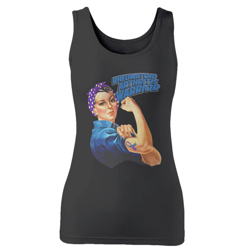 High quality print of this slim fit rheumatoid arthritis warrior custom women tank top will turn heads. And bystanders won't be disappointed - the racerback cut looks good one any woman's shoulders.