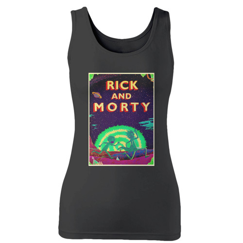 High quality print of this slim fit rick and morty tv series women tank top will turn heads. And bystanders won't be disappointed - the racerback cut looks good one any woman's shoulders.