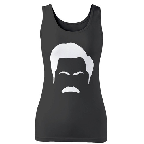 High quality print of this slim fit ron swanson parks & recreation women tank top will turn heads. And bystanders won't be disappointed - the racerback cut looks good one any woman's shoulders.