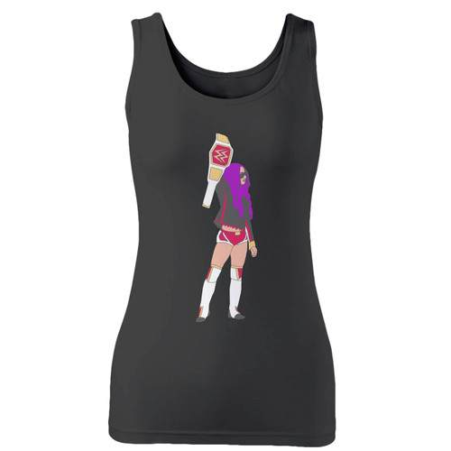 High quality print of this slim fit sasha banks wwe champion the legit boss women tank top will turn heads. And bystanders won't be disappointed - the racerback cut looks good one any woman's shoulders.