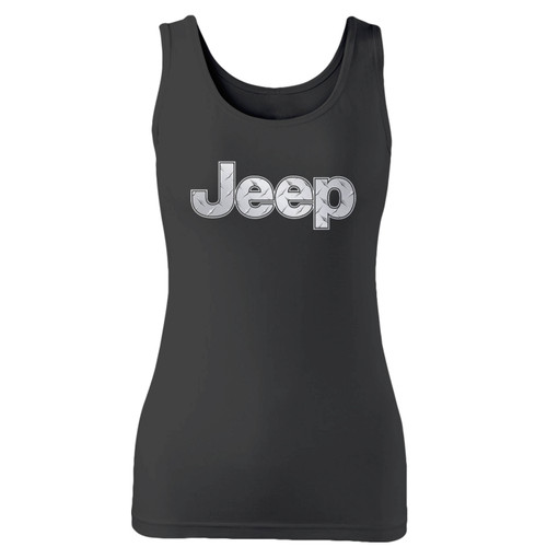 High quality print of this slim fit silver jeep logo women tank top will turn heads. And bystanders won't be disappointed - the racerback cut looks good one any woman's shoulders.