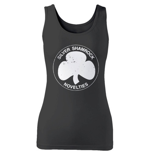 High quality print of this slim fit silver shamrock novelties halloween 3 season of the witch women tank top will turn heads. And bystanders won't be disappointed - the racerback cut looks good one any woman's shoulders.