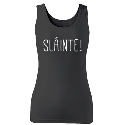 High quality print of this slim fit slainte st patricks day women tank top will turn heads. And bystanders won't be disappointed - the racerback cut looks good one any woman's shoulders.