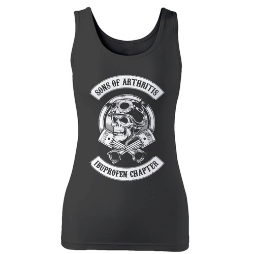 High quality print of this slim fit sons of arthritis ibuprofen chapter 1 women tank top will turn heads. And bystanders won't be disappointed - the racerback cut looks good one any woman's shoulders.