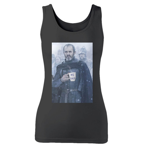 High quality print of this slim fit stannis baratheon fathers day gift number 1 dad game of thrones women tank top will turn heads. And bystanders won't be disappointed - the racerback cut looks good one any woman's shoulders.