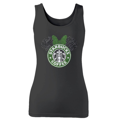 High quality print of this slim fit starbucks minnie disney women tank top will turn heads. And bystanders won't be disappointed - the racerback cut looks good one any woman's shoulders.