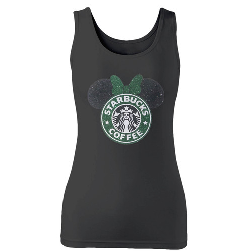 High quality print of this slim fit starbucks minnie disney art women tank top will turn heads. And bystanders won't be disappointed - the racerback cut looks good one any woman's shoulders.