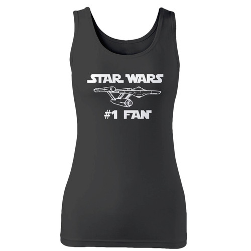 High quality print of this slim fit star wars #1 fan comedy star trek heavy women tank top will turn heads. And bystanders won't be disappointed - the racerback cut looks good one any woman's shoulders.