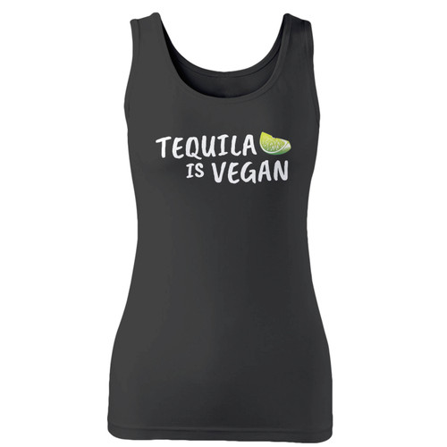 High quality print of this slim fit tequila is vegan women tank top will turn heads. And bystanders won't be disappointed - the racerback cut looks good one any woman's shoulders.