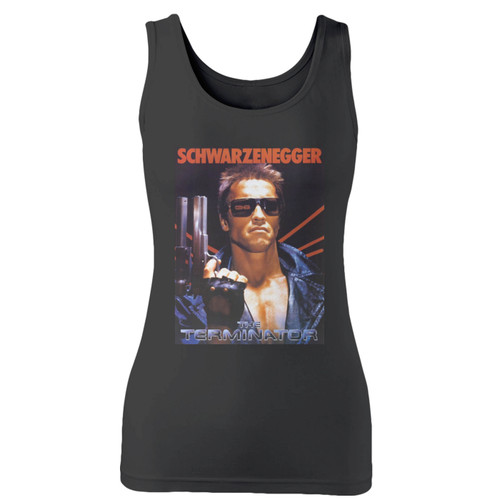High quality print of this slim fit terminator arnold schwarzenegger conquer gym body building arnie terminator women tank top will turn heads. And bystanders won't be disappointed - the racerback cut looks good one any woman's shoulders.