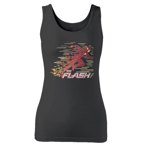 High quality print of this slim fit the flash superhero custom women tank top will turn heads. And bystanders won't be disappointed - the racerback cut looks good one any woman's shoulders.
