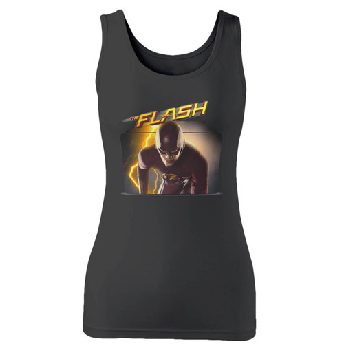 High quality print of this slim fit the flash women tank top will turn heads. And bystanders won't be disappointed - the racerback cut looks good one any woman's shoulders.