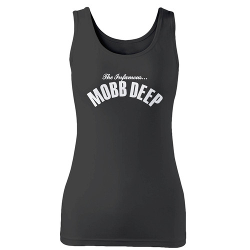High quality print of this slim fit the infamous mobb deep prodigy havoc 90s hip hop rap women tank top will turn heads. And bystanders won't be disappointed - the racerback cut looks good one any woman's shoulders.