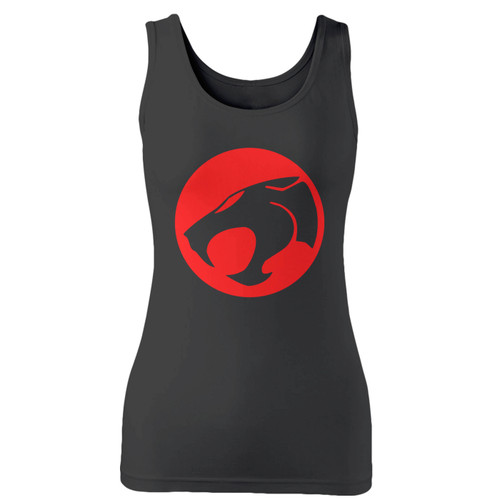 High quality print of this slim fit thundercats logo 1 women tank top will turn heads. And bystanders won't be disappointed - the racerback cut looks good one any woman's shoulders.