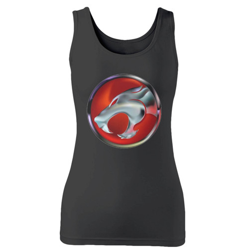 High quality print of this slim fit thundercats logo 4 women tank top will turn heads. And bystanders won't be disappointed - the racerback cut looks good one any woman's shoulders.