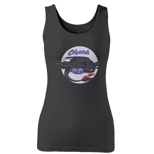 High quality print of this slim fit toothless dragon and stitch women tank top will turn heads. And bystanders won't be disappointed - the racerback cut looks good one any woman's shoulders.