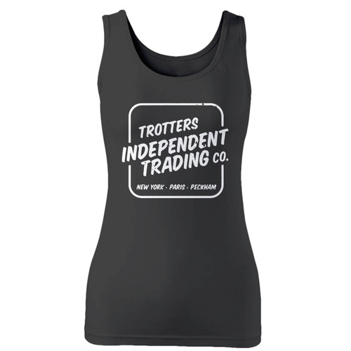 High quality print of this slim fit trotters independent traders women tank top will turn heads. And bystanders won't be disappointed - the racerback cut looks good one any woman's shoulders.