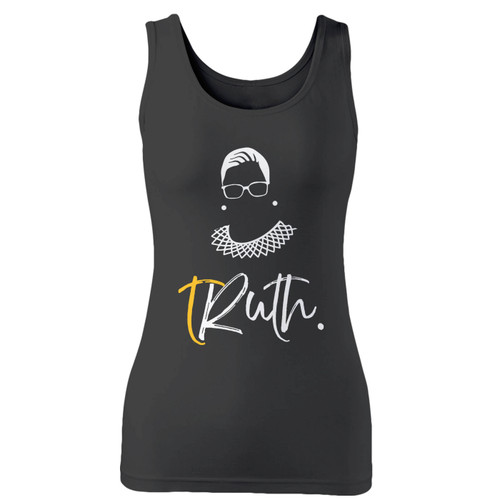 High quality print of this slim fit truth bader ginsburg women tank top will turn heads. And bystanders won't be disappointed - the racerback cut looks good one any woman's shoulders.