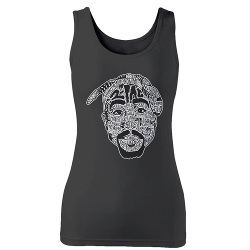 High quality print of this slim fit tupac shakur custom women tank top will turn heads. And bystanders won't be disappointed - the racerback cut looks good one any woman's shoulders.