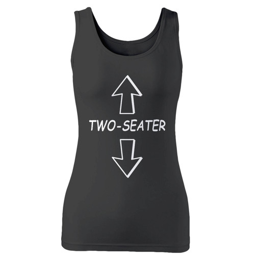 High quality print of this slim fit two seater women tank top will turn heads. And bystanders won't be disappointed - the racerback cut looks good one any woman's shoulders.