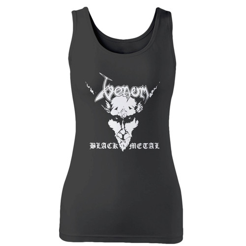 High quality print of this slim fit venom black metal band logo women tank top will turn heads. And bystanders won't be disappointed - the racerback cut looks good one any woman's shoulders.