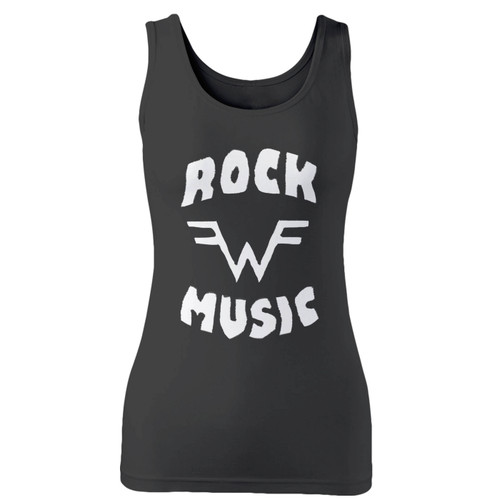 High quality print of this slim fit vintage original weezer flying w women tank top will turn heads. And bystanders won't be disappointed - the racerback cut looks good one any woman's shoulders.