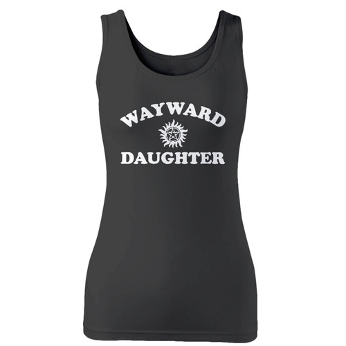 High quality print of this slim fit wayward daughter supernatural women tank top will turn heads. And bystanders won't be disappointed - the racerback cut looks good one any woman's shoulders.