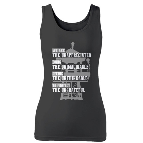 High quality print of this slim fit we are the unappreciated women tank top will turn heads. And bystanders won't be disappointed - the racerback cut looks good one any woman's shoulders.