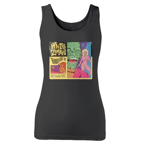 High quality print of this slim fit white zombie thunderkiss women tank top will turn heads. And bystanders won't be disappointed - the racerback cut looks good one any woman's shoulders.