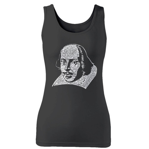 High quality print of this slim fit william shakespeares comedies & tragedies women tank top will turn heads. And bystanders won't be disappointed - the racerback cut looks good one any woman's shoulders.