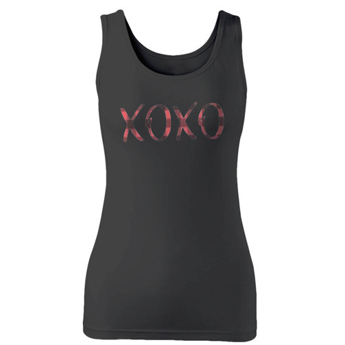 High quality print of this slim fit xoxo valentines women tank top will turn heads. And bystanders won't be disappointed - the racerback cut looks good one any woman's shoulders.