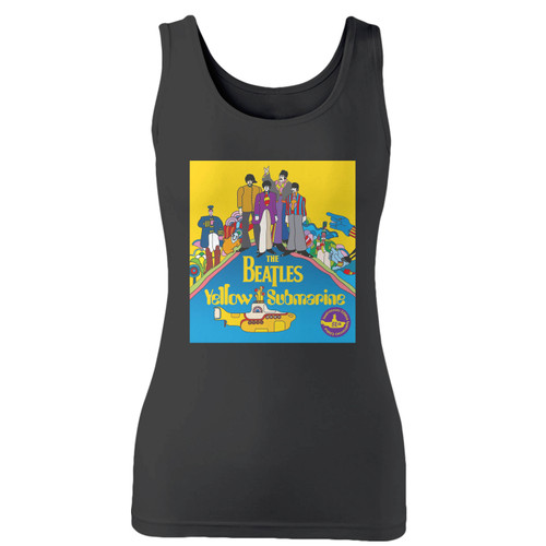 High quality print of this slim fit yellow submarine the beatles women tank top will turn heads. And bystanders won't be disappointed - the racerback cut looks good one any woman's shoulders.