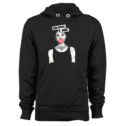 Was created with comfort in mind, this being normal is boring audrey hepburn slogan hoodie lighter weight is perfect for any activity. Teams and groups love this hoodie for its affordable price and variety of colors.