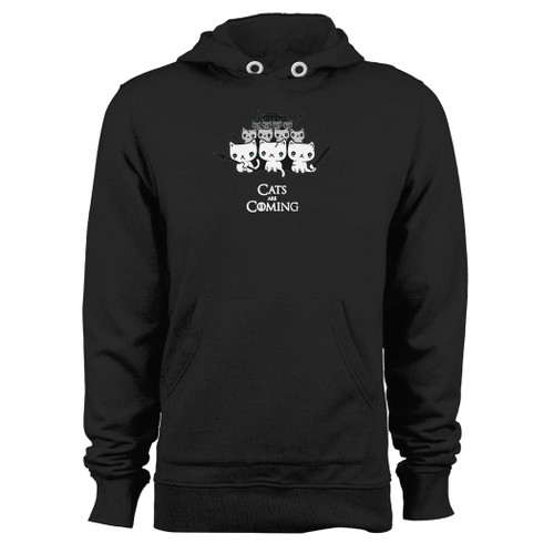 Was created with comfort in mind, this cats are coming cat and got game of thrones hoodie lighter weight is perfect for any activity. Teams and groups love this hoodie for its affordable price and variety of colors.