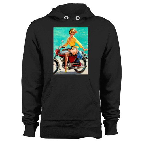 Was created with comfort in mind, this elvgren pin-up girl skirting the issue hoodie lighter weight is perfect for any activity. Teams and groups love this hoodie for its affordable price and variety of colors.